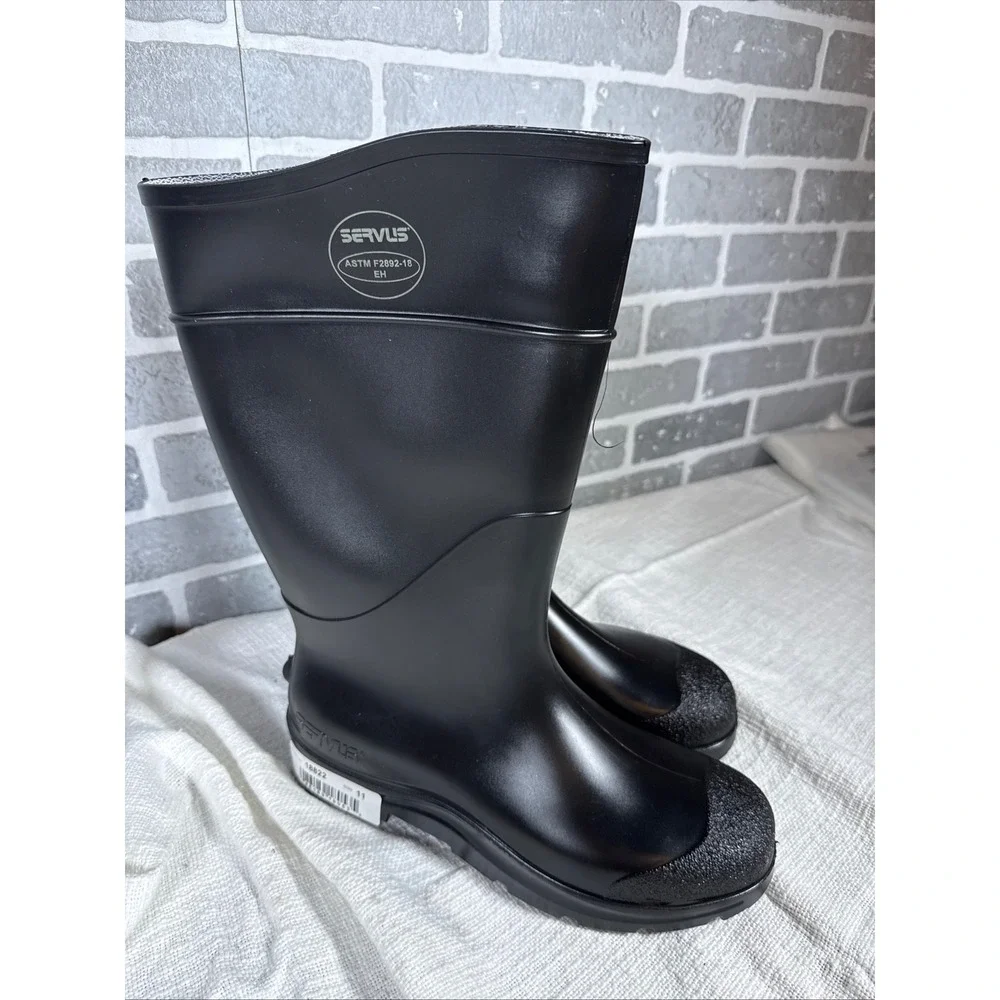 Servus 18822 Mens Black‎ PVC Waterproof Knee High Work Boots EH Rated Size 11